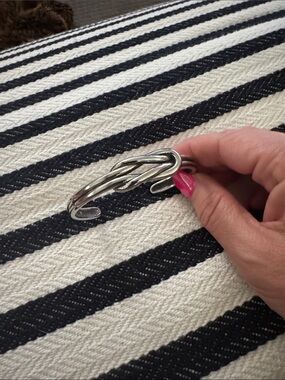 Silver Twisted Open Cuff Bracelet - Women Accessories